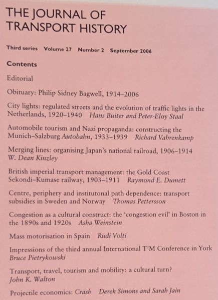 The Journal of Transport History, Third Series, Volume 27, Number 2, September 2006