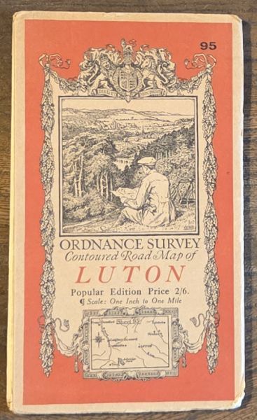 Luton, Sheet 95. Ordnance Survey of England and Wales, Popular Edition One-Inch Map 1:63360