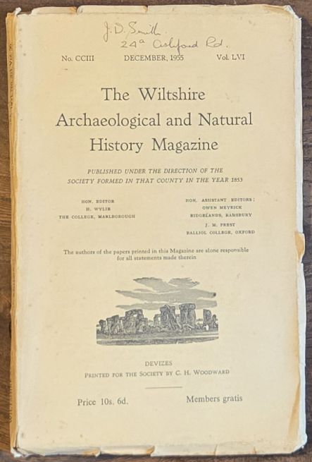 The Wiltshire Archaeological and Natural History Magazine, vol.LVI, no.CCIII, Decembeer, 1955 [203]