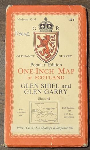 Glen Shiel and Glen Garry. Sheet 41. One-Inch Map of Scotland, Popular Edition (l:63360)
